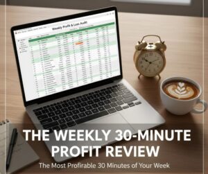 A restaurant manager performing a weekly 30-minute recipe cost and price audit.
